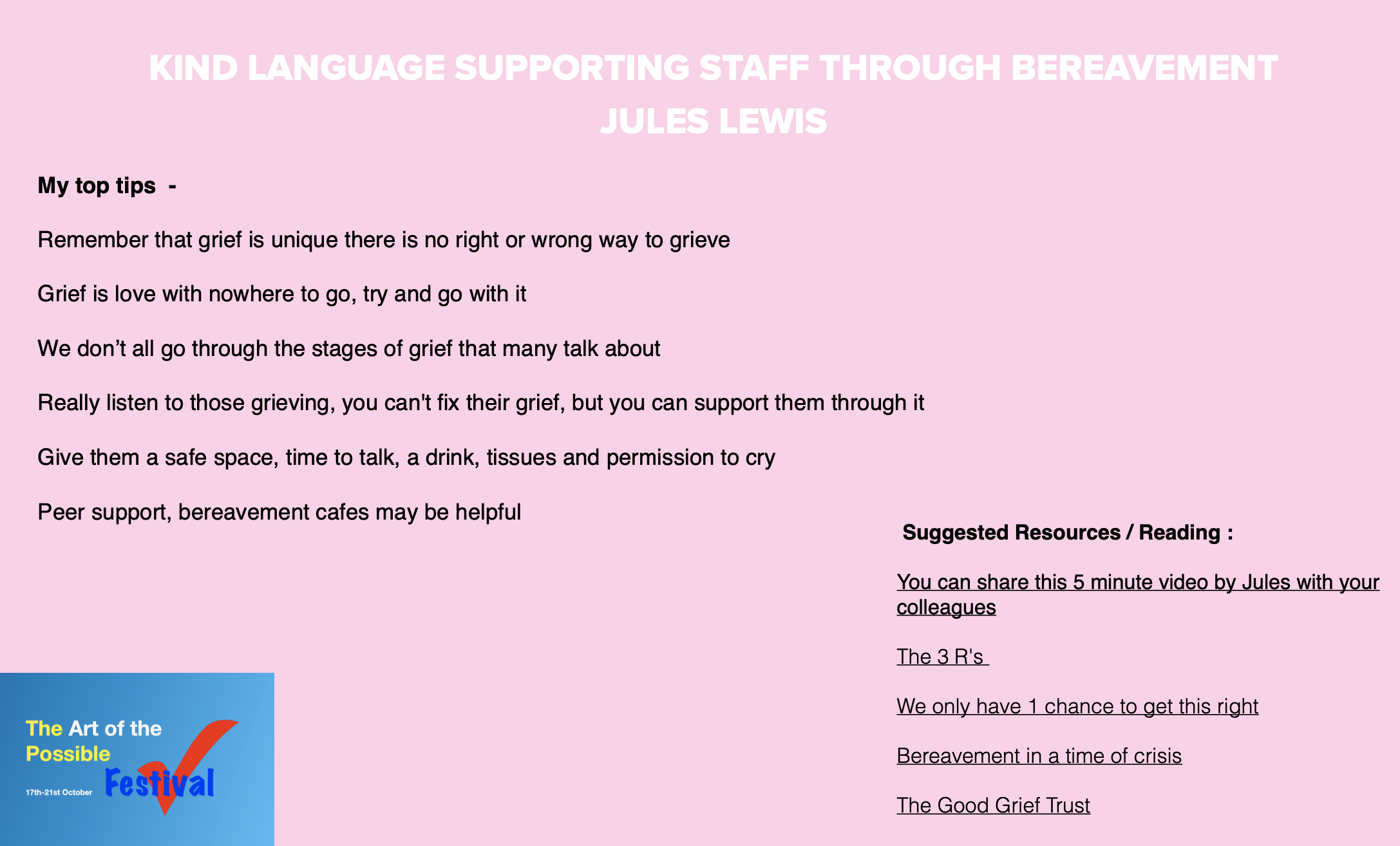 Kind Language and Supporting Staff through Bereavement featured image