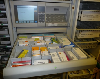 Omnicell Drug Storage Cabinets and Connecting Robot featured image