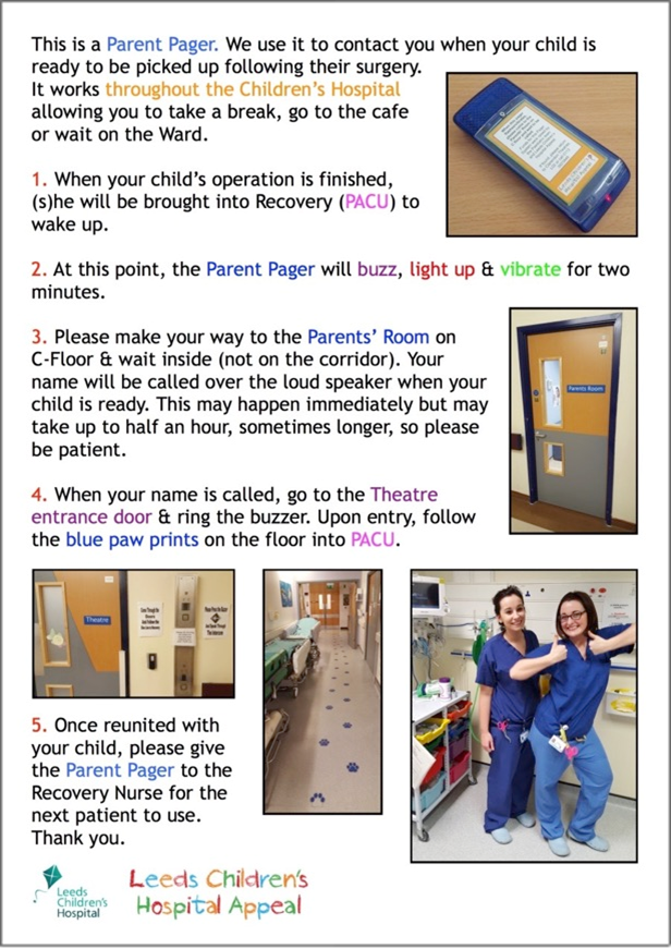 'Parent Pagers' in Paediatric PACU (Theatre Recovery) featured image