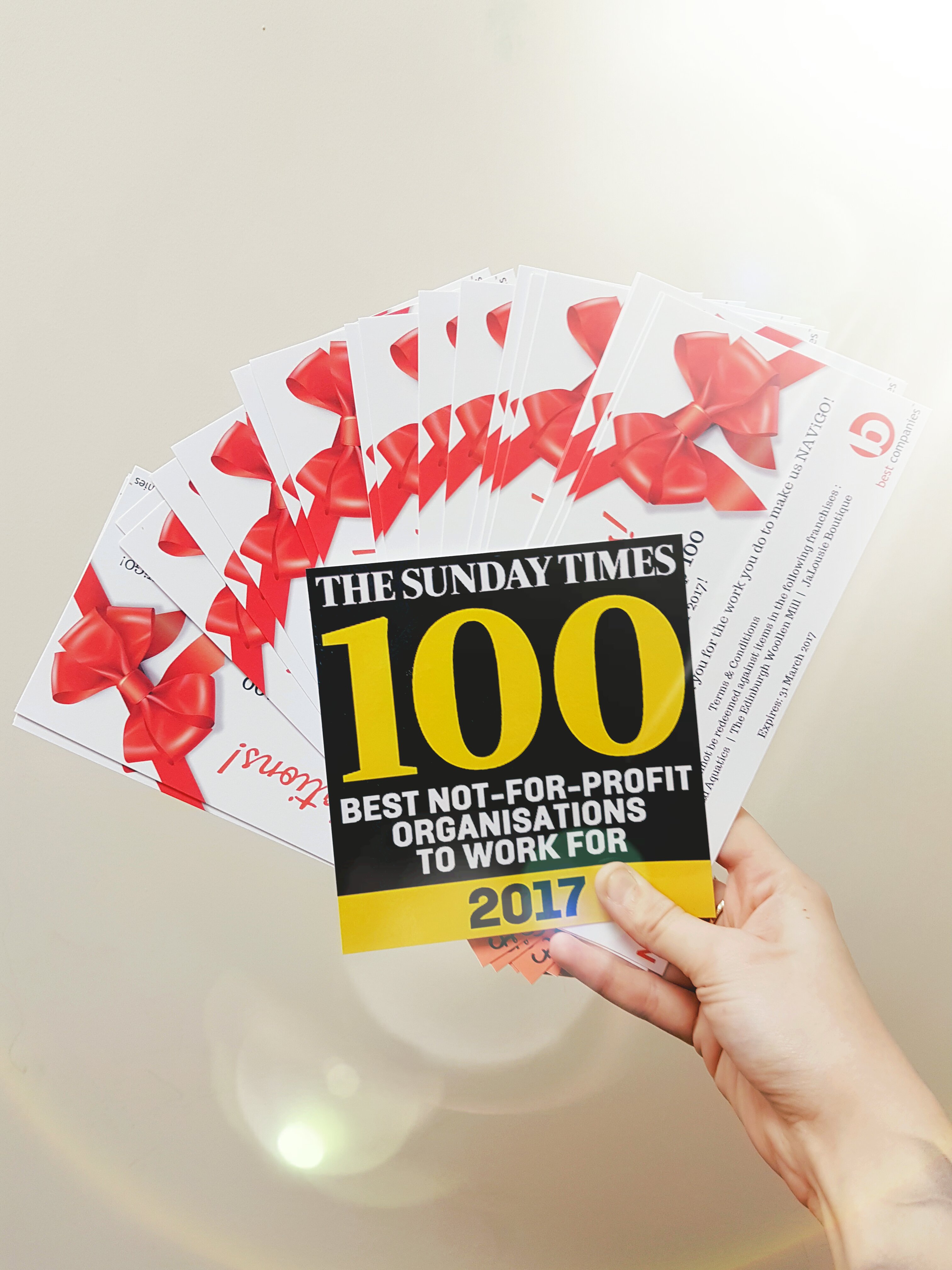 NAViGO secures place in The Sunday Times Top 100 Not-For-Profit Organisations to work for 2017 featured image