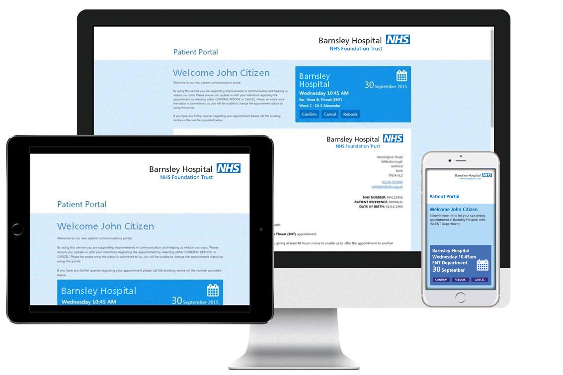 Barnsley Hospital NHS Foundation Trust cuts appointment letters by 40% with digital portal featured image