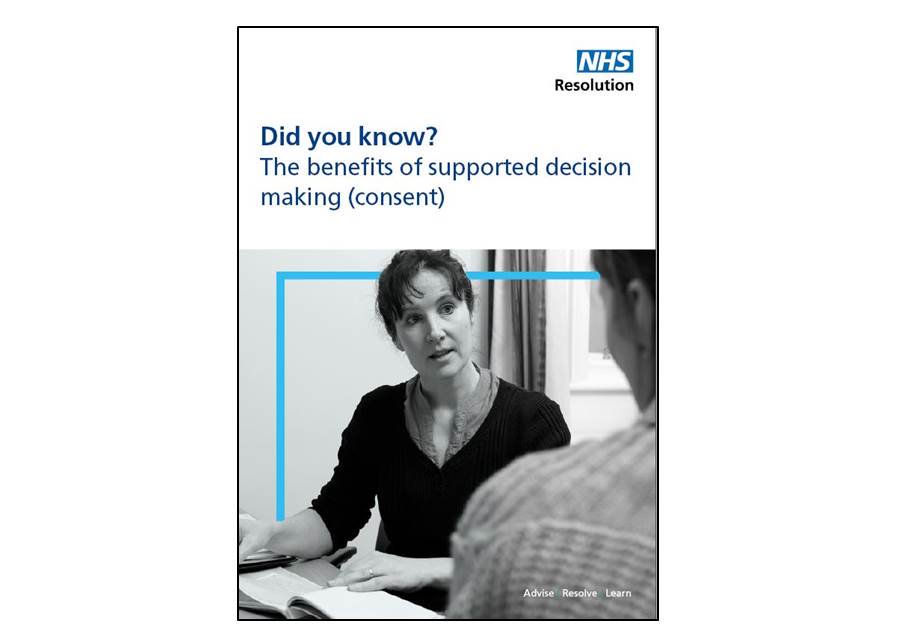 NHS Resolution's Did you know? leaftlet: The benefits of supported decision making (consent) featured image