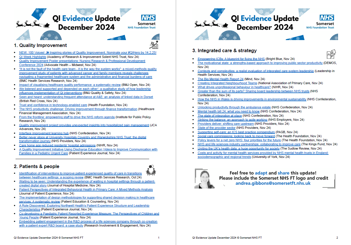 QI Evidence updates - restyled for you for 2024 featured image