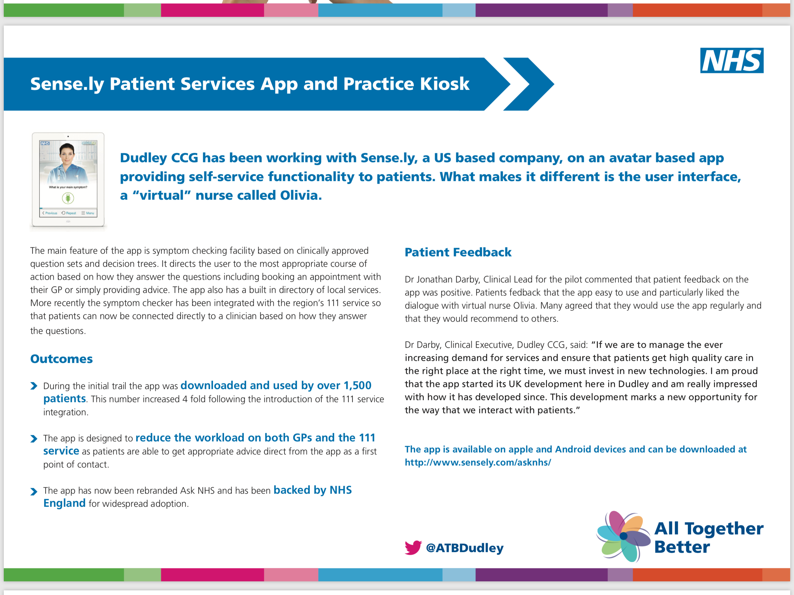 Sense.ly Patient Services App | Fab NHS Stuff