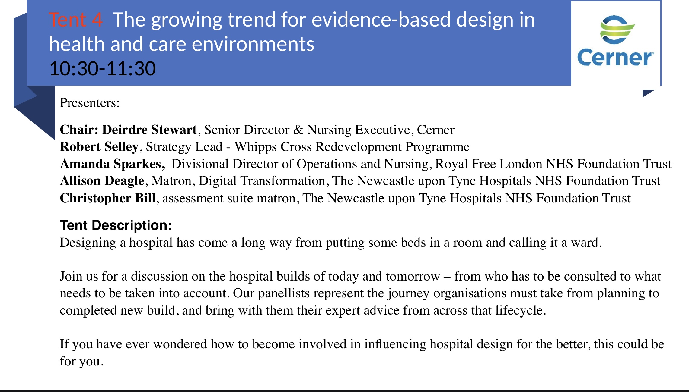 Tent 4 The Growing trend for evidence-based design in health and care environments - Cerner UK featured image