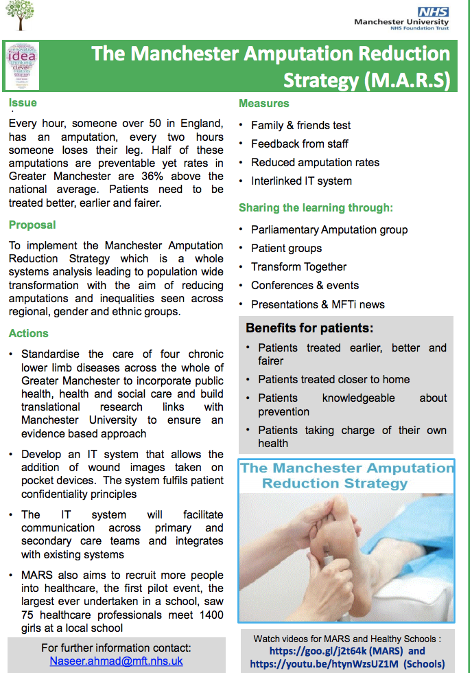 Amputation Reduction Straegy | Fab NHS Stuff