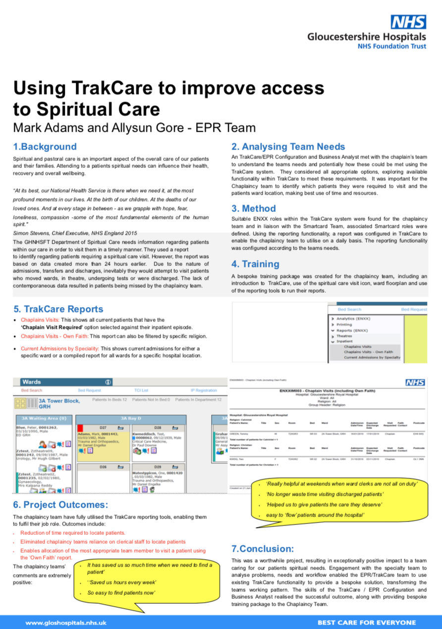 GHFT - Using TrakCare to improve access to Spiritual Care featured image