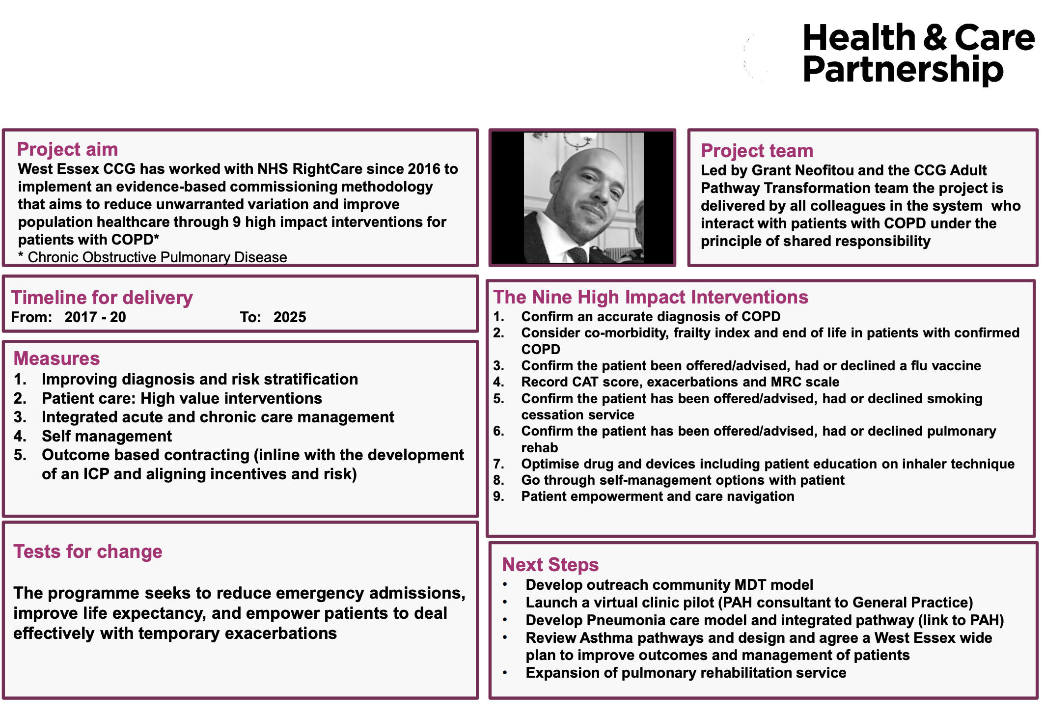 West Essex One Health & Care Partnership - Respiratory - @QualityFirstPAH featured image