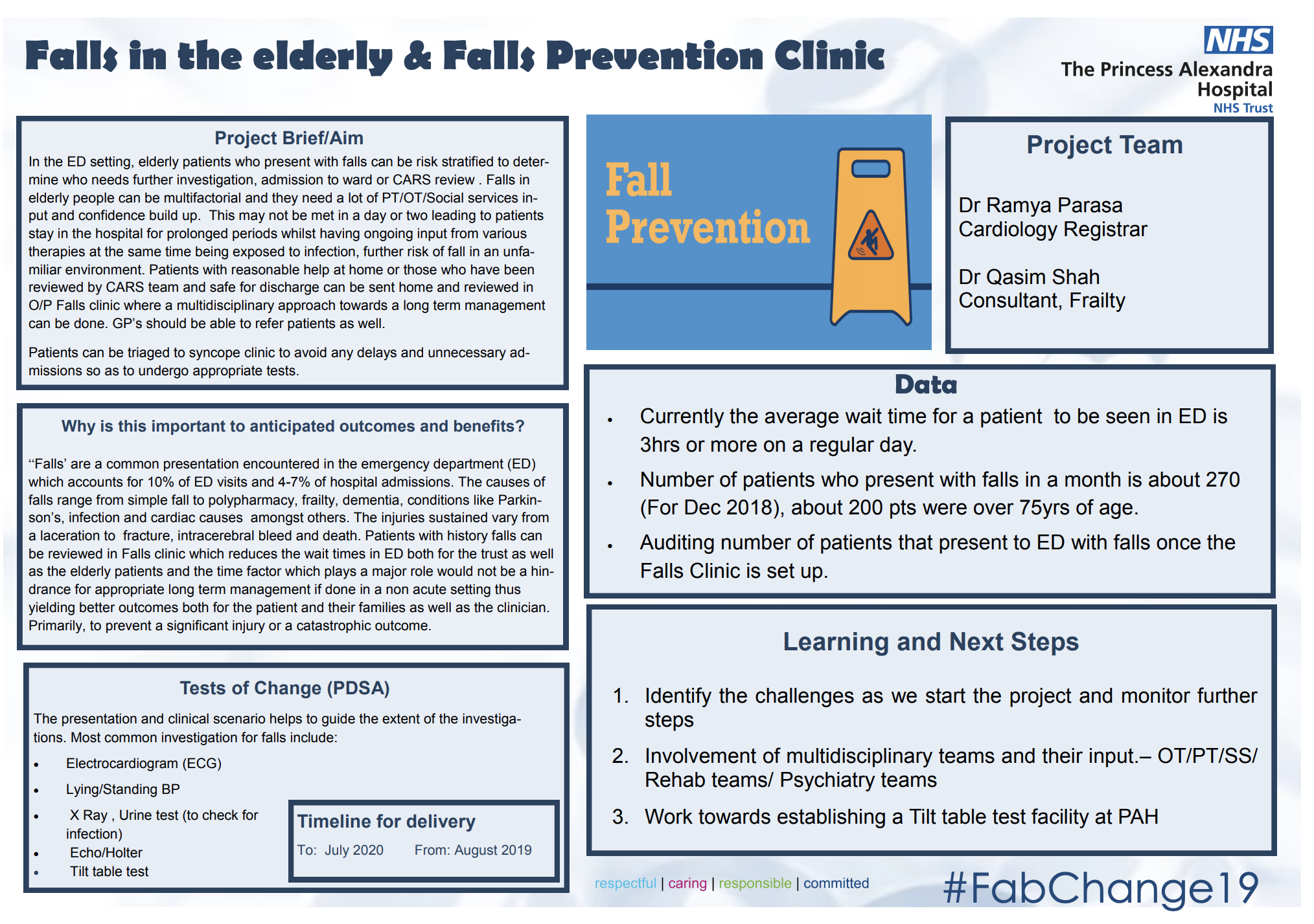 PAHT -Falls in the elderly & Falls Prevention Clinic - @QualityFirstPAH featured image