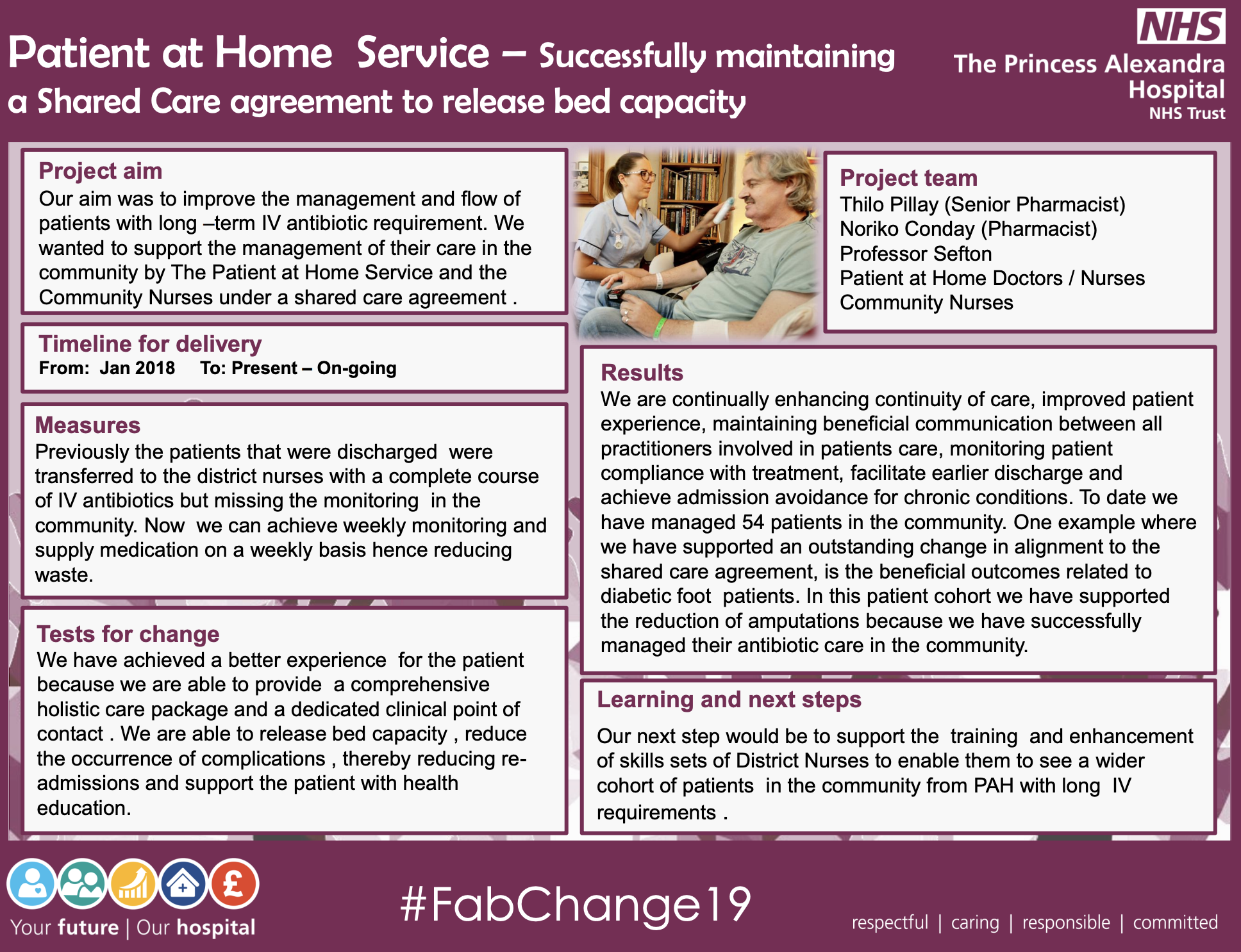 Patient at Home Service - Successfully maintaining a shared care agreement to release bed capacity - @QualityFirstPAH featured image