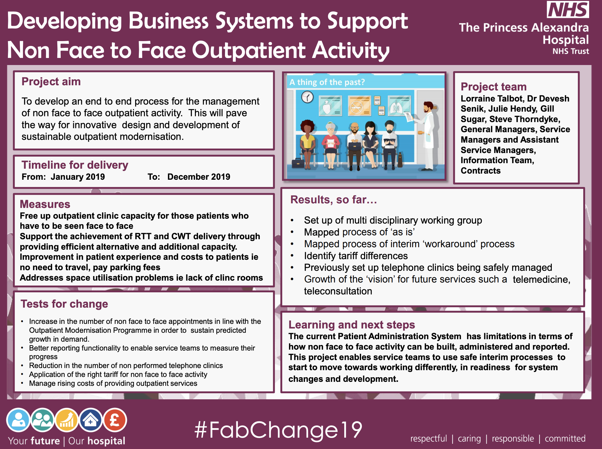 PAHT - Developing Business Systems to support Non Face to Face Outpatient Activity - @QualityFirstPAH featured image