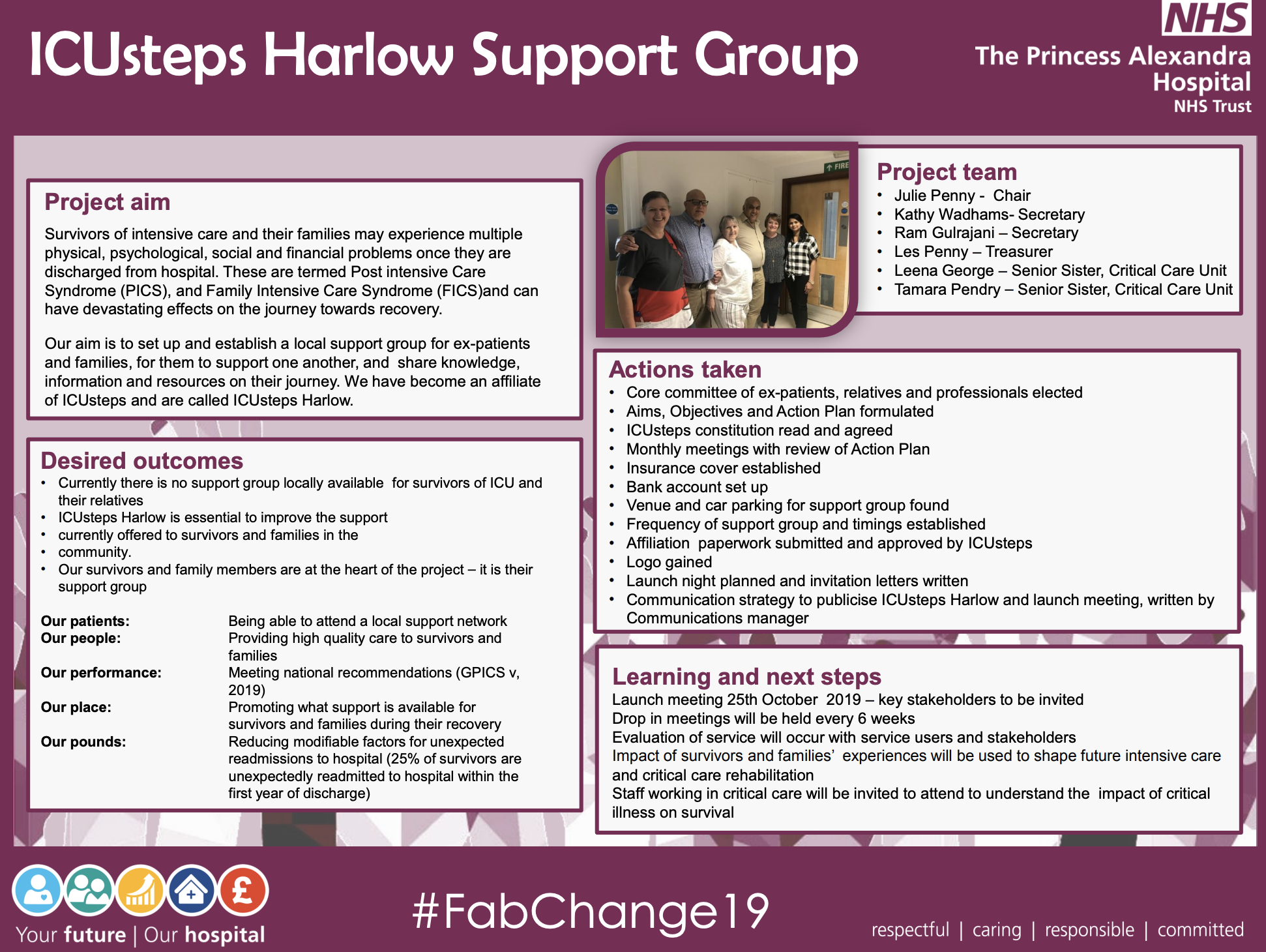 ICUsteps Harlow Support Groups - @QualityFirstPAH featured image