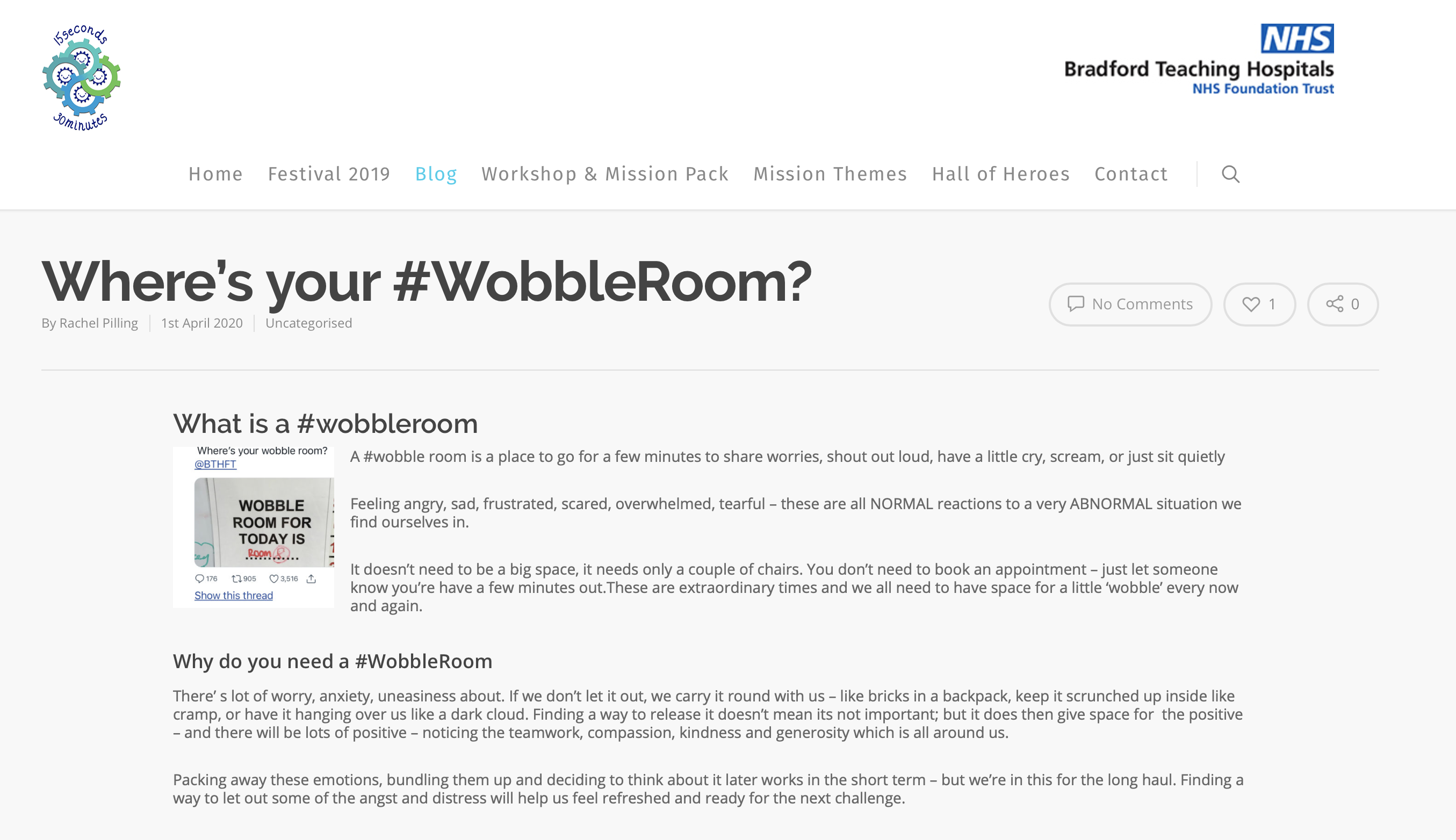 A great blog to help you set up your Wobble Room - a COVID19 must have featured image