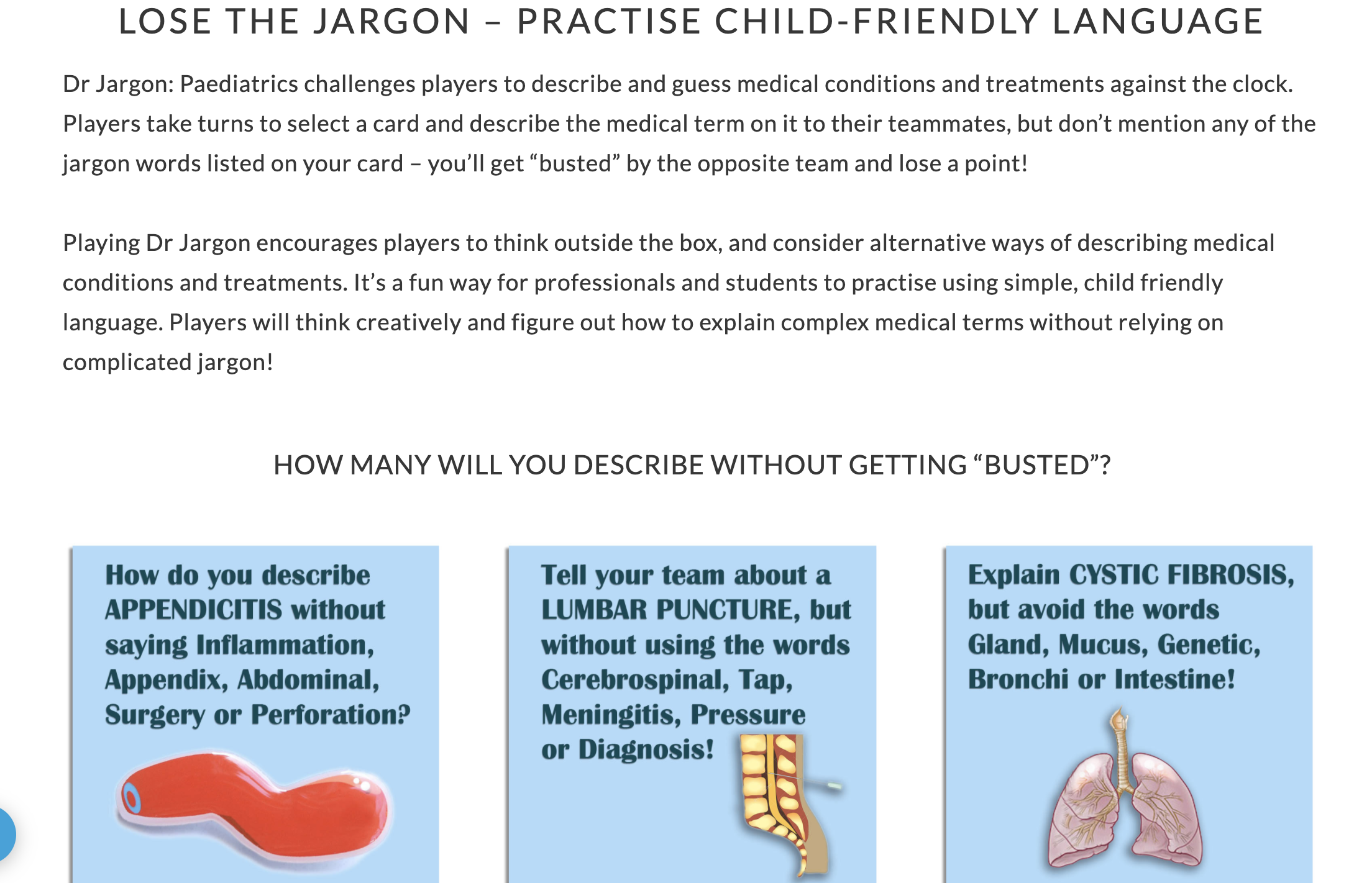 Dr Jargon - card game featured image