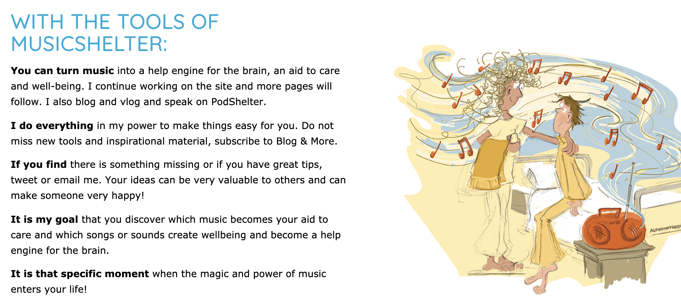 MusicShelter - your new go to resource on the thereuptic use of music in care settings featured image