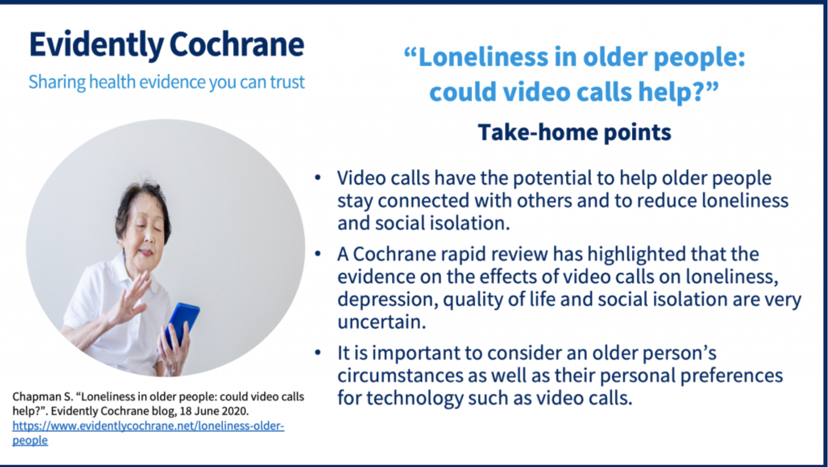 Loneliness in older people : could video calls help? featured image