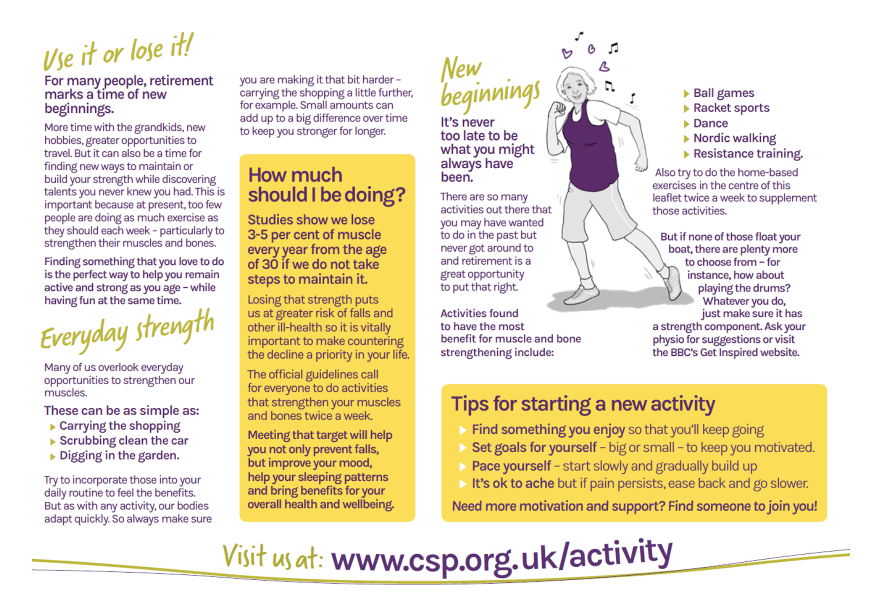 Covid 19 older adults deconditioning advice leaflet fab nhs stuff