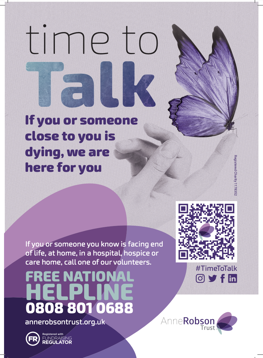 Anne Robson Trust Pre-Bereavement Helpline & 'End of Life' Volunteers featured image