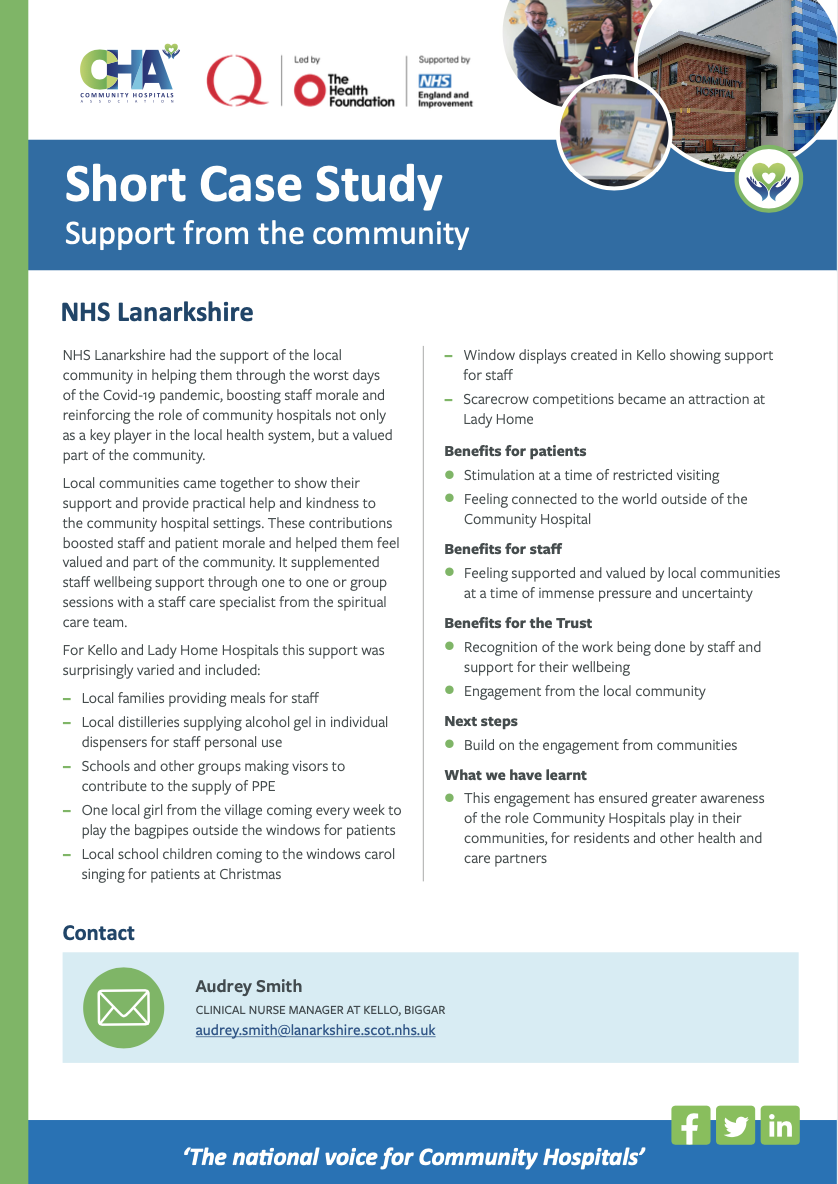 NHS Lanarkshire harnessing community support featured image