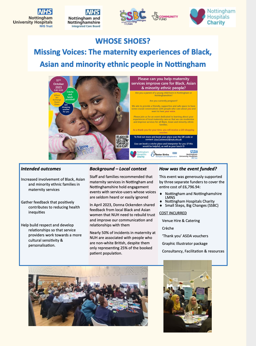 WHOSE SHOES? Missing Voices: The maternity experiences of Black, Asian and minority ethnic people in Nottingham featured image