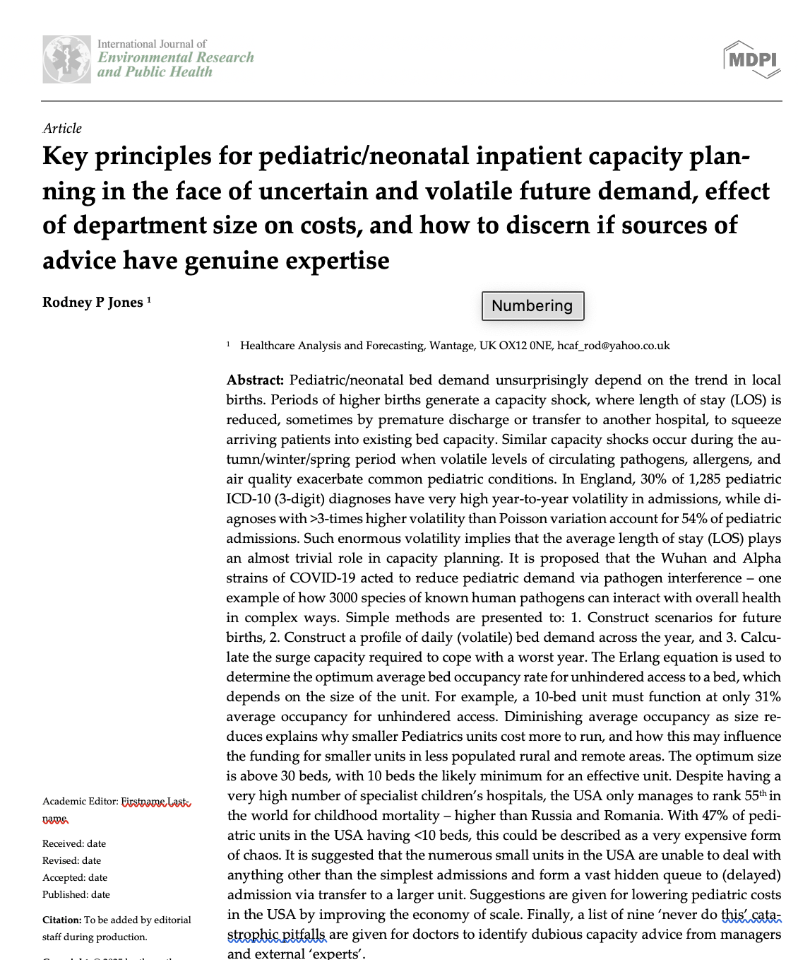Paediatric capacity planning featured image