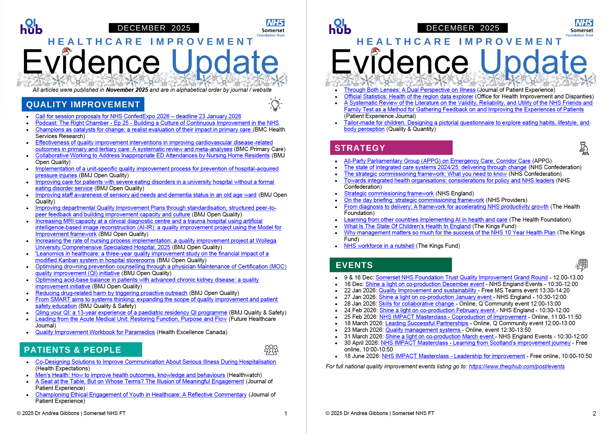 QI Evidence updates - 2025 featured image